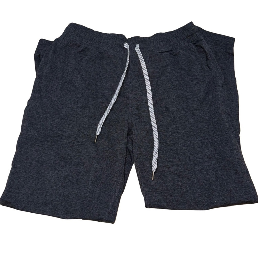 Black and Gray Track Pants with Adjustable Drawstring